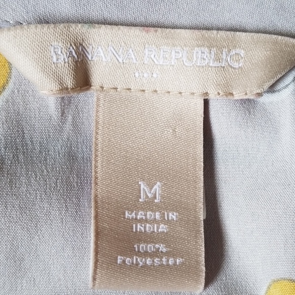🔴SALE Banana Republic Gray & Yellow Blouse, M - Picture 5 of 8